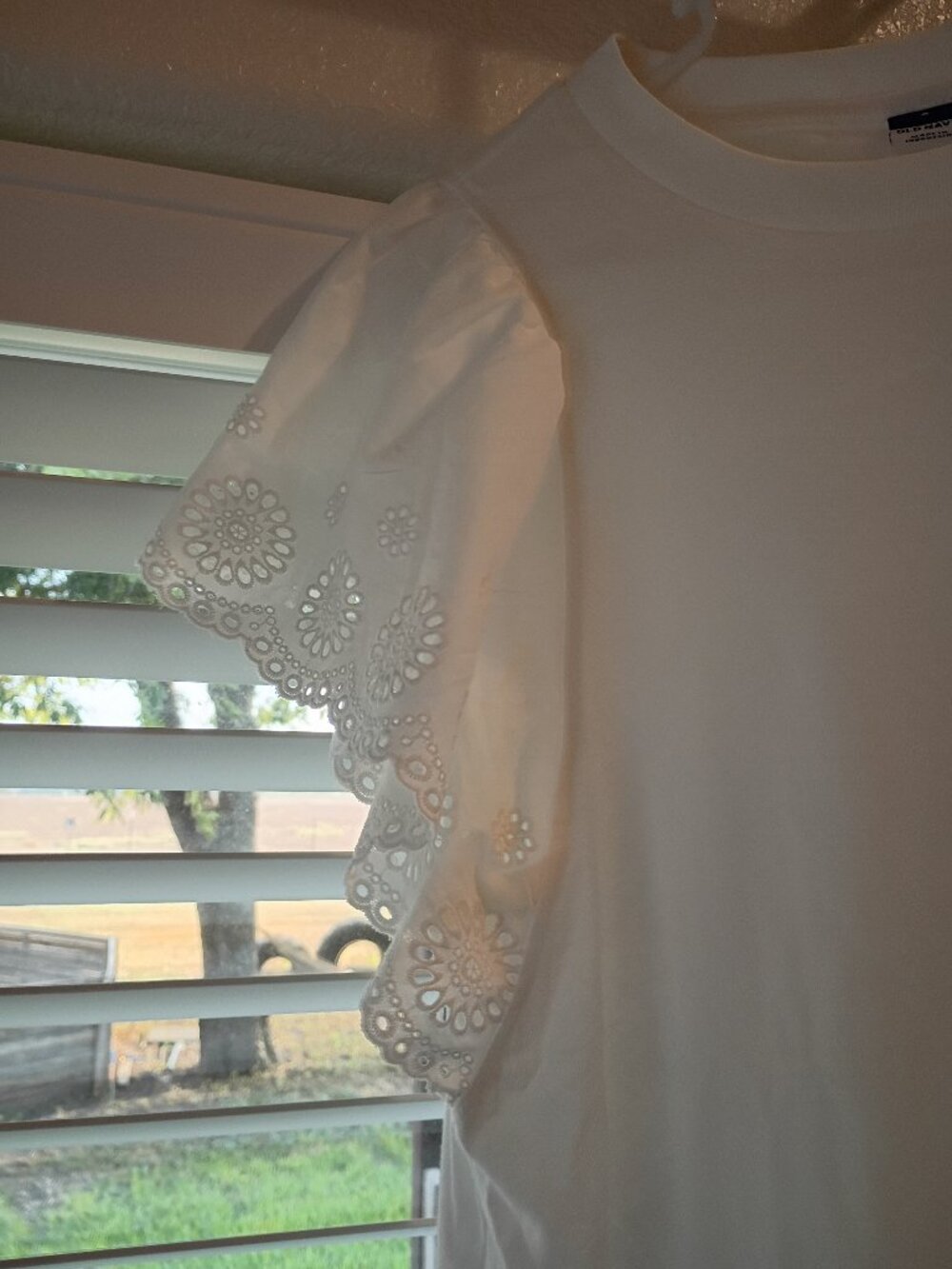 Eyelet Sleeve Blouse